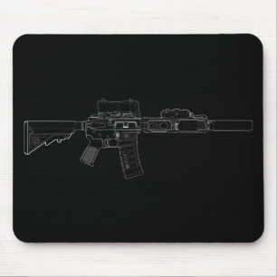 CQBR MK18 Mod 0 Black Mousepad Muismat