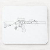 CQBR MK18 Mod 0 Mousepad Muismat (Voorkant)