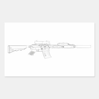 CQBR MK18 Mod 0 Rechthoek Stickers