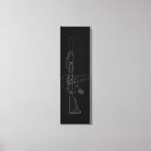 CQBR MK18 Mod 0 Zwart Canvas Print (Voorkant)