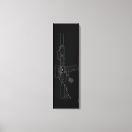 CQBR MK18 Mod 0 Zwart Canvas Print