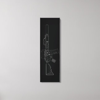 CQBR MK18 Mod 0 Zwart Canvas Print