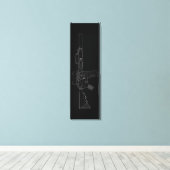 CQBR MK18 Mod 0 Zwart Canvas Print (Insitu (Houten vloer))