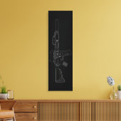 CQBR MK18 Mod 0 Zwart Canvas Print (Insitu (Woonkamer))