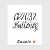 CR2032 Batterijen Opslag Sticker (Vel)