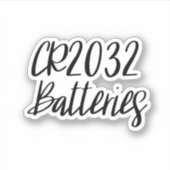 CR2032 Batterijen Opslag Sticker (Voorkant)