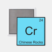 Cr - Chinese Rocks Grappig Chemie Elementsymbool Magneet (Voorkant / Achterkant)
