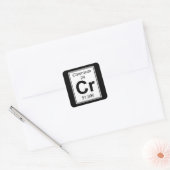 Cr - Chroom Vierkante Sticker (Envelop)