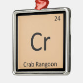 Cr - Crab Rangoon Appetizer Chemistry Symbol Metalen Ornament (Links)