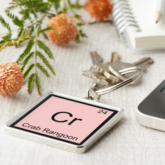 Cr - Crab Rangoon Funny Chemistry Element Symbol Sleutelhanger (Zijkant)