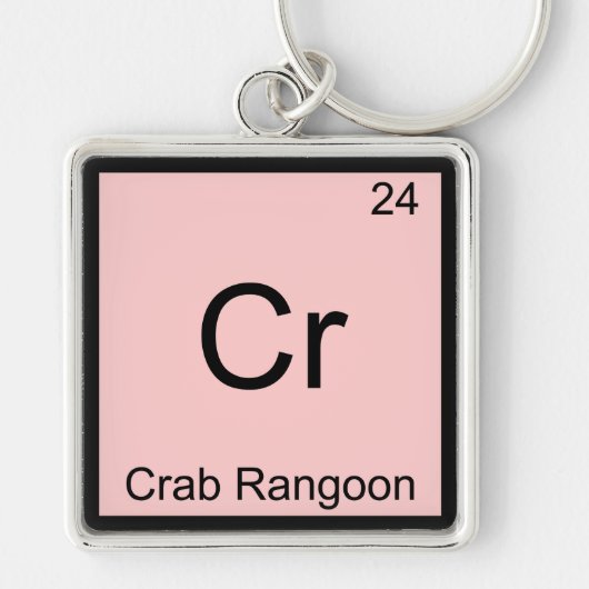 Cr - Crab Rangoon Funny Chemistry Element Symbol Sleutelhanger (Voorkant)