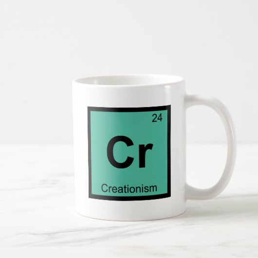 Cr - Creationisme Philosophy Chemistry-symbool Koffiemok (Rechts)