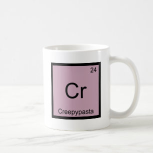 Cr - Creepypasta Chemistry Element Symbol T-shirt Koffiemok