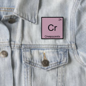 Cr - Creepypasta Chemistry Element Symbol T-shirt Vierkante Button 5,1 Cm (In situ)