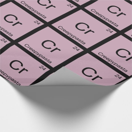 Cr - Creepypasta Meme Chemistry Periodic Table Cadeaupapier (Hoek)