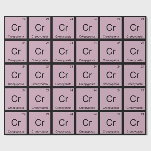 Cr - Creepypasta Meme Chemistry Periodic Table Cadeaupapier (Vlak)