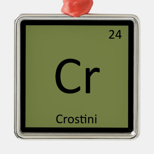 Cr - Crostini Appetizer Chemistry Periodic Table Metalen Ornament (Voorkant)