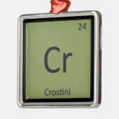 Cr - Crostini Appetizer Chemistry Periodic Table Metalen Ornament (Links)
