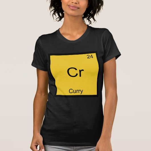 Cr - Curry Grappige Chemie Element Symbool T-Shirt (Voorkant)