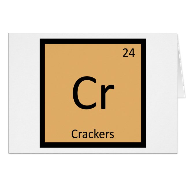 Cr - Knakkers Scheikunde Periodiek Systeem Symbool (Voorkant Horizontaal)