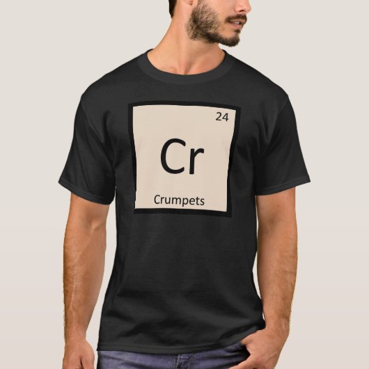 Cr - Kortstondige scheikunde - Tabelsymbool T-shirt (Voorkant)