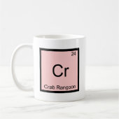 Cr - Krab Rangoon Grappig Chemie Elementsymbool Koffiemok (Links)