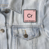 Cr - Krab Rangoon Grappig Chemie Elementsymbool Vierkante Button 5,1 Cm (In situ)