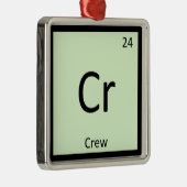 Cr - Periodiek Tabelsymbool voor de scheepsbouw bi Metalen Ornament (Rechts)