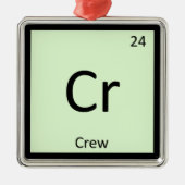 Cr - Periodiek Tabelsymbool voor de scheepsbouw bi Metalen Ornament (Voorkant)