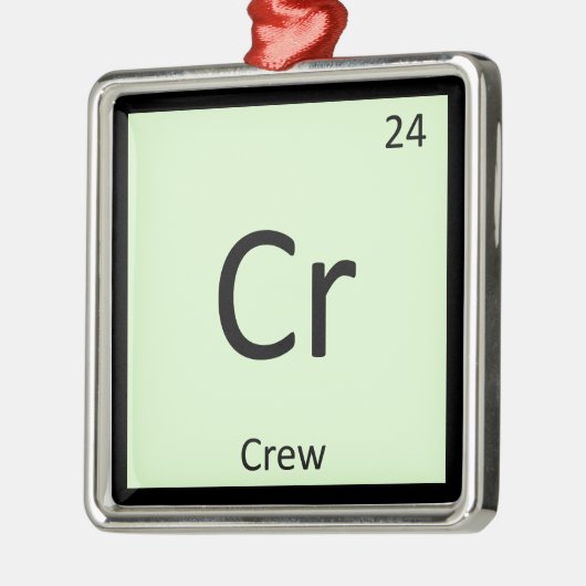 Cr - Periodiek Tabelsymbool voor de scheepsbouw bi Metalen Ornament (Links)