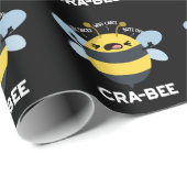 Cra-bee Funny Crabby Bee Pun Dark BG Cadeaupapier (Rol Hoek)