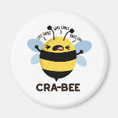 Cra-bee Funny Crabby Bee Pun Magneet (Voorkant)