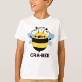 Cra-bee Funny Crabby Bee Pun T-shirt (Voorkant)