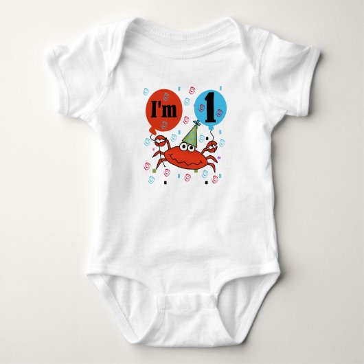 Crab 1st Birthday Romper (Voorkant)