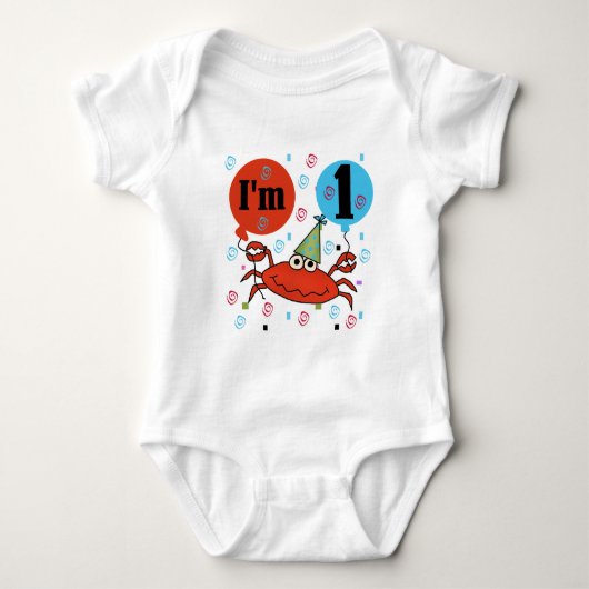 Crab 1st Birthday Tshirts en kleding (Voorkant)
