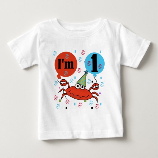 Crab 1st Birthday Tshirts en kleding (Voorkant)