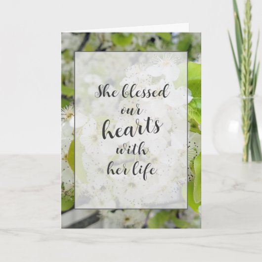 Crab Apple Blossom Sympathia Card Kaart (Voorkant)