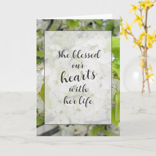 Crab Apple Blossom Sympathia Card Kaart (Gele Bloem)