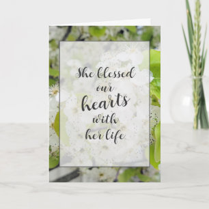 Crab Apple Blossom Sympathia Card Kaart