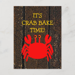 Crab Bake. Uitnodiging Briefkaart