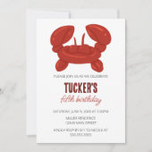 Crab Balloon Animal Birthday Party Kaart (Voorkant)