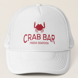 Crab Bar, vers zeevoedsel Logo Trucker Pet