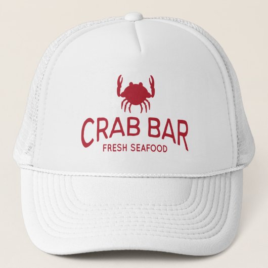 Crab Bar, vers zeevoedsel Logo Trucker Pet (Voorkant)