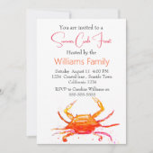 Crab Beach Kust Nautische zeevruchten Kook Kaart (Voorkant)