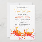 Crab Beach Kust Nautische zeevruchten Kook Kaart (Voorkant)