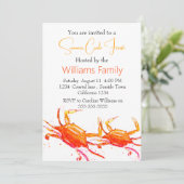 Crab Beach Kust Nautische zeevruchten Kook Kaart (Staand voorkant)