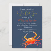 Crab Beach Kust Nautische zeevruchten Kook Kaart (Voorkant)