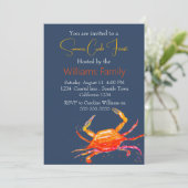 Crab Beach Kust Nautische zeevruchten Kook Kaart (Staand voorkant)