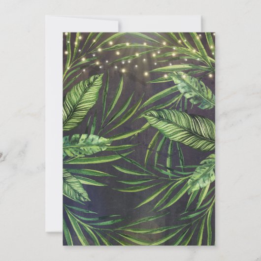 Crab Beach Palm String Lights repetitie diner Kaart (Achterkant)