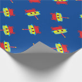 Crab Beach verjaardagsfeestje Cadeaupapier (Hoek)